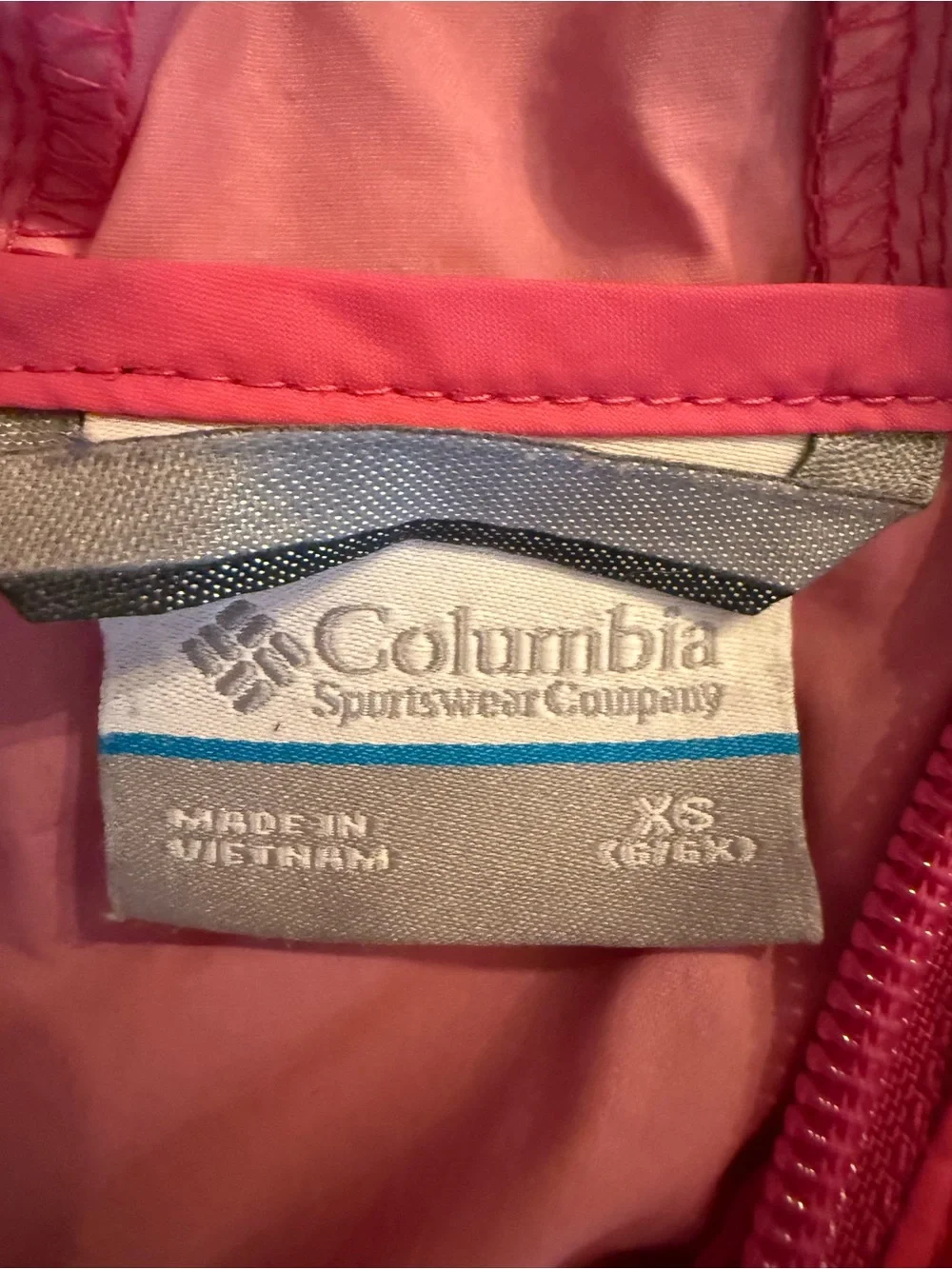 Columbia Kids Bright Pink Hooded Rain Jacket